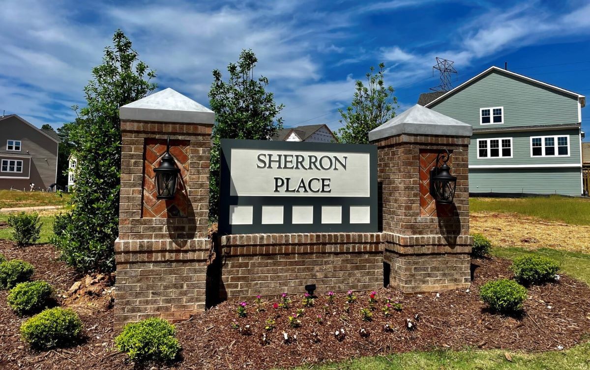 Entrance Sign to Sherron Place in Durham NC